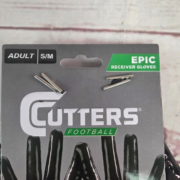 Cutters Football Epic Receiver Gloves Adult S/M Sticky Grip Palm Sport NEW - Picture 4 of 6